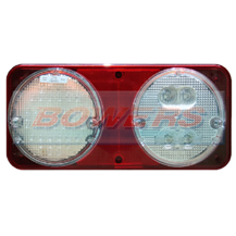 Sim 3165 12v/24v Rear Nearside Universal Clear LED Combination + Fog & Reverse Lamp/Light